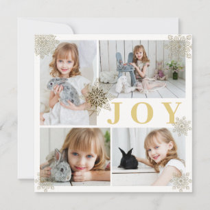 Festive Guld Joy-julfotoportet Helgdag