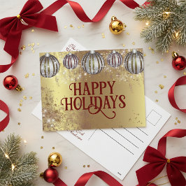 Festive Guld jul Baubles Glad helg