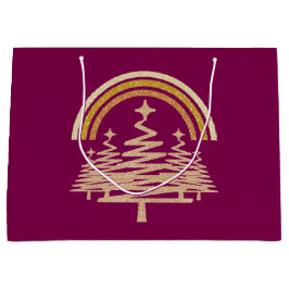 Festive Guld Rainbow Sparkling Fir Träd