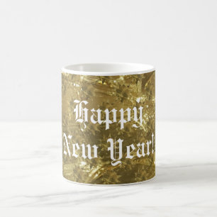 Festive Guld Stars Gott nytt år-kaffe Mugg