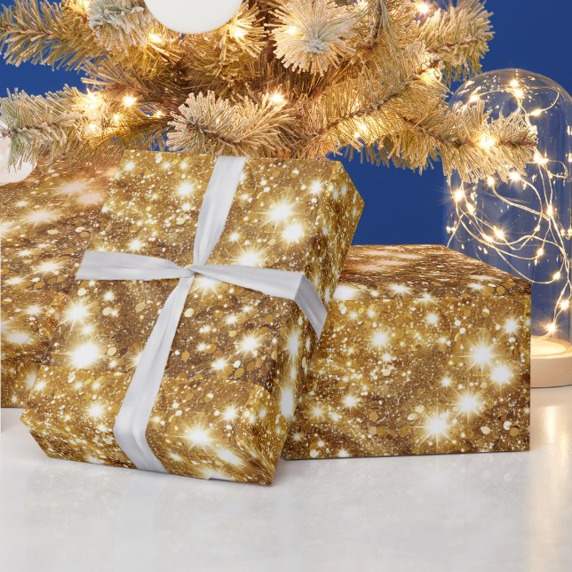 Festive guld tiled mönster presentpapper (Helgdagar)