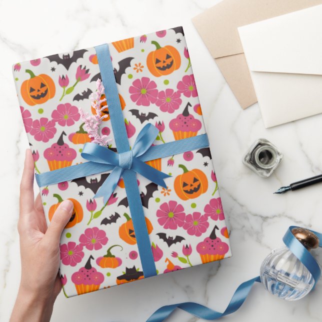 Festive Halloween | Muffinsar, Pumpkin & Fladdermu Presentpapper (Gifting)