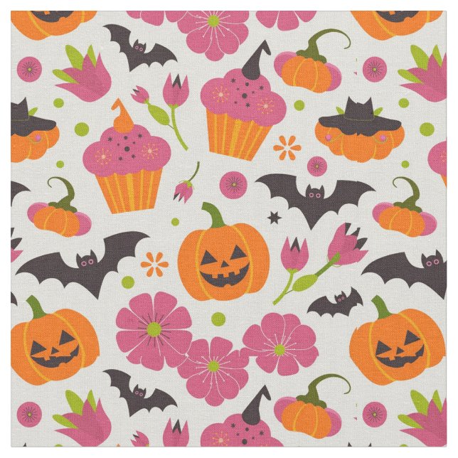 Festive Halloween | Muffinsar, Pumpkin & Fladdermu Tyg (Närbild)