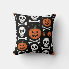 Festive Halloween Pumpkin Mönster Kudde