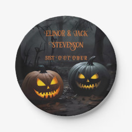 Festive Halloween Pumpkins and Blommönster