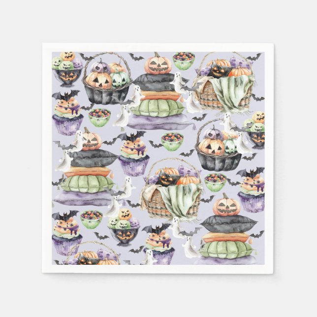 Festive Halloween Sleepover Pappersservett (Framsidan)