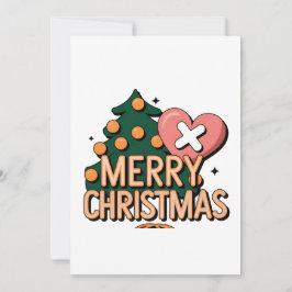 Festive Hälsning Card - platta Helgdag Julkort