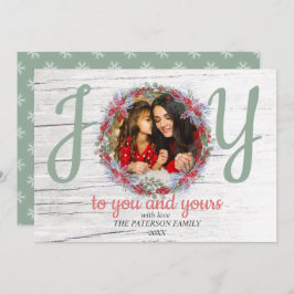 Festive Hälsning Joy Photo jul-Helgdag kort