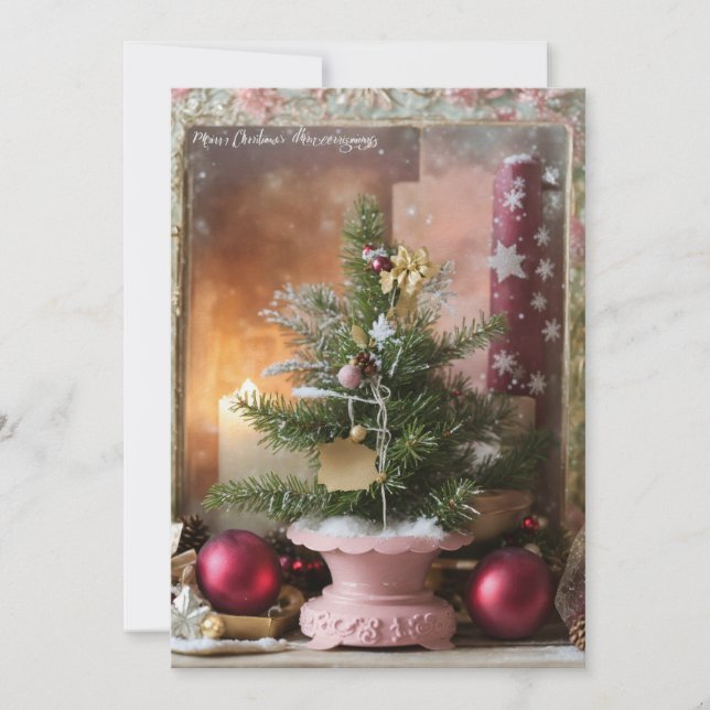 "Festive Hälsning Leaschad: Exklusivens jul Julkort (Framsida)