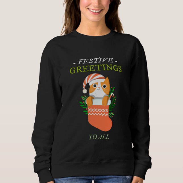 Festive Hälsning till hela jul T Shirt (Framsida)