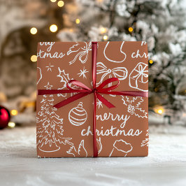 Festive Hand Drawn Christmas Wrapping Paper Presentpapper