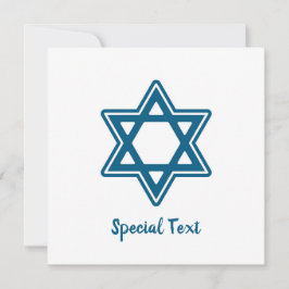 Festive Hanukkah enstjärnigt v2-mappat kort