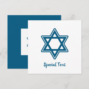 Festive Hanukkah enstjärnigt v2-mappat kort