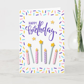 Festive Happy Birthday Kort