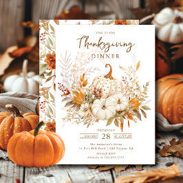 Festive Harvest Thanksgiving Inbjudningar