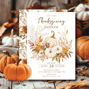 Festive Harvest Thanksgiving Inbjudningar