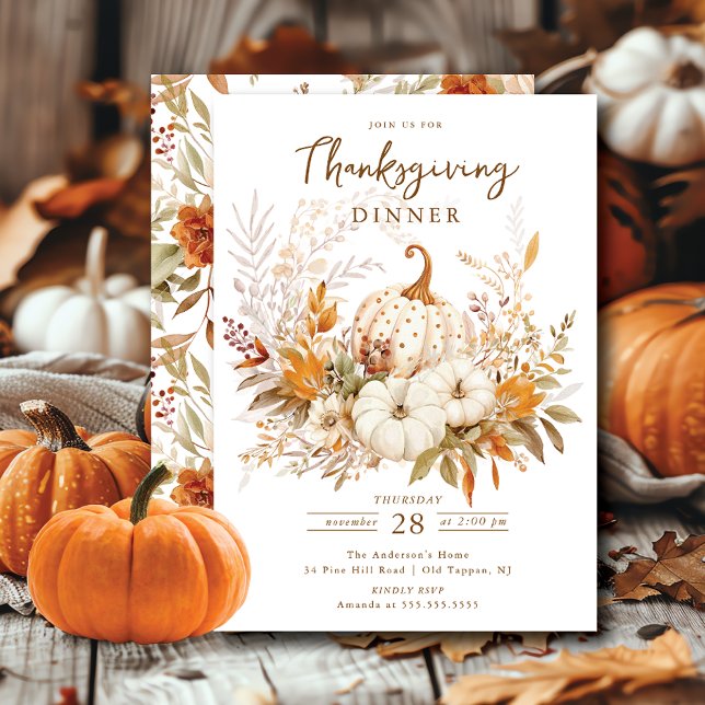 Festive Harvest Thanksgiving Inbjudningar (Skapare uppladdad)