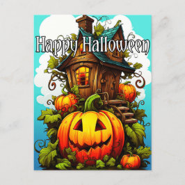 Festive Haunted House | HAPPY HALLOWEEN Vykort