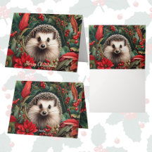 Festive Hedgehog Cheer: En jultomte