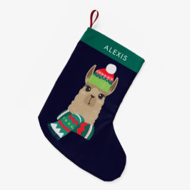 Festive Helgdag Alpaca Personlig Liten Julstrumpa
