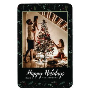 Festive Helgdag Berries Photo Magnet