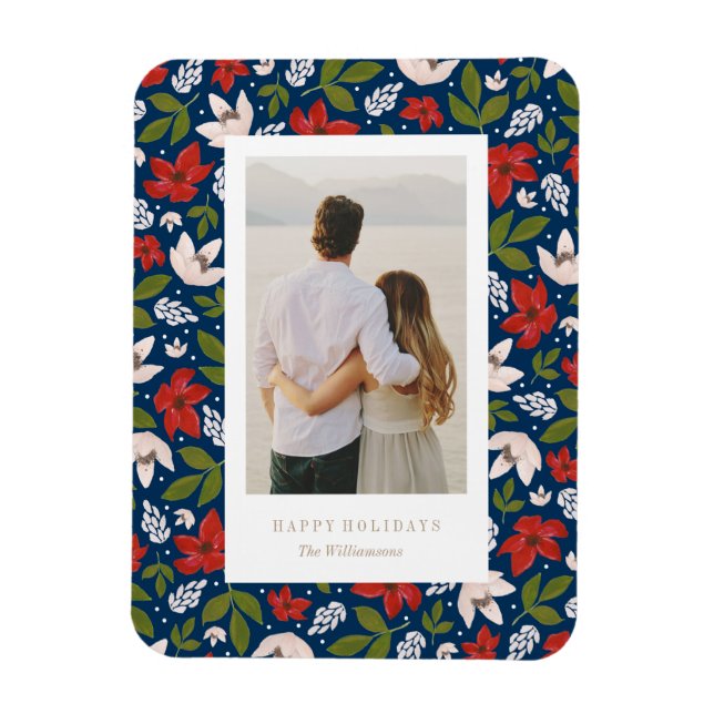 Festive Helgdag Blommigt Magnet (Vertikal)