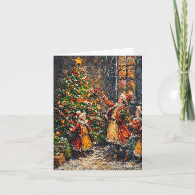 Festive Helgdag Cheer" Helgkort (Framsida)