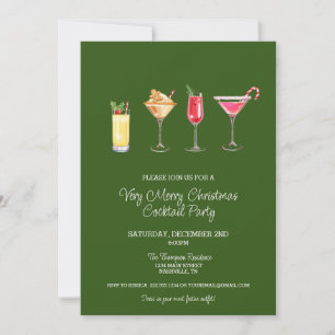 Festive Helgdag Cocktail Party jul Inbjudningar