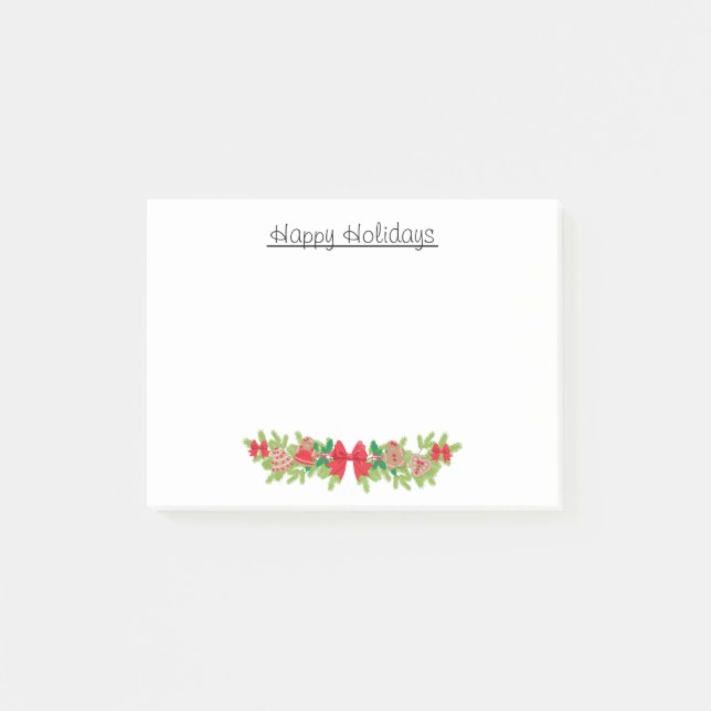 Festive Helgdag Garland Post-it Notes (Framsida)