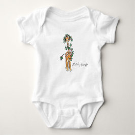 Festive Helgdag Giraffe with Holly Garland T Shirt
