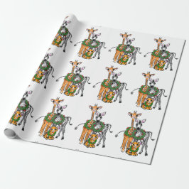 Festive Helgdag Giraffe, Zebra, Tiger Presentpapper