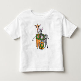 Festive Helgdag Giraffe, Zebra, Tiger T Shirt