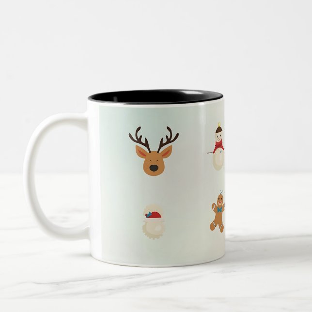 Festive Helgdag Icons Coffee Mugg (Vänster)