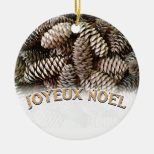 Festive Helgdag Joyeux Noel Gräs Cone Julgransprydnad Keramik