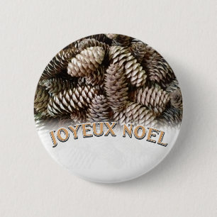 Festive Helgdag Joyeux Noel Gräs Cone Knapp