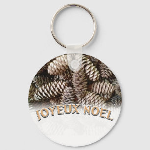 Festive Helgdag Joyeux Noel Gräs Cone Nyckelring