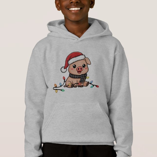 Festive Helgdag med julklapp Ljus T Shirt (Framsida)