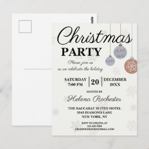 Festive Helgdag Ornamet jul Party Vykort