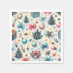 Festive Helgdag Pappra Tallrikar Pappersservett