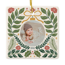 Festive Helgdag Photo Ceramic Ornament