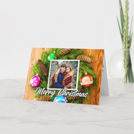 Festive Helgdag Photo Template God jul Helgkort