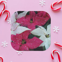 Festive Helgdag Poinsettias Blommigt
