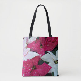 Festive Helgdag Poinsettias Blommigt Tygkasse