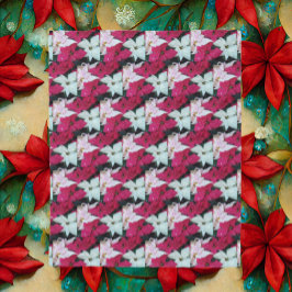Festive Helgdag Poinsettias Mönster Fleecefilt
