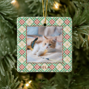 Festive Helgdag Pput Pet Namn jul Julgransprydnad Keramik