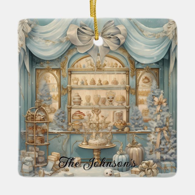 Festive Helgdag Visning Julgransprydnad Keramik (Framsida)