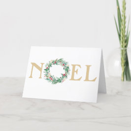 Festive Helgdag Watercolor Noel Wandend Foto Card Helgkort