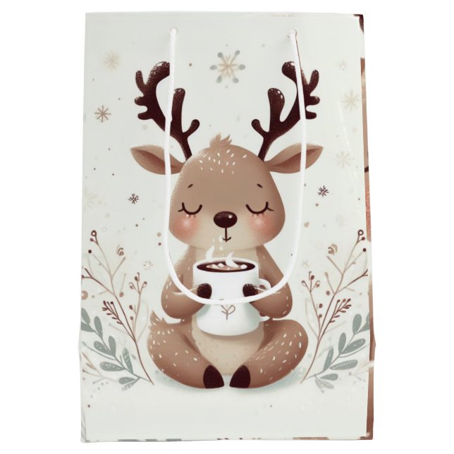 Festive Helgdag Whimsical Reindeer Snowflake (Baksidan)