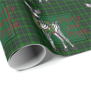 Festive Helgdag Zebra Holly-andedräkt   Utbetald g Presentpapper