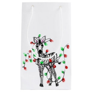 Festive Helgdag zebra, twinkle ljus